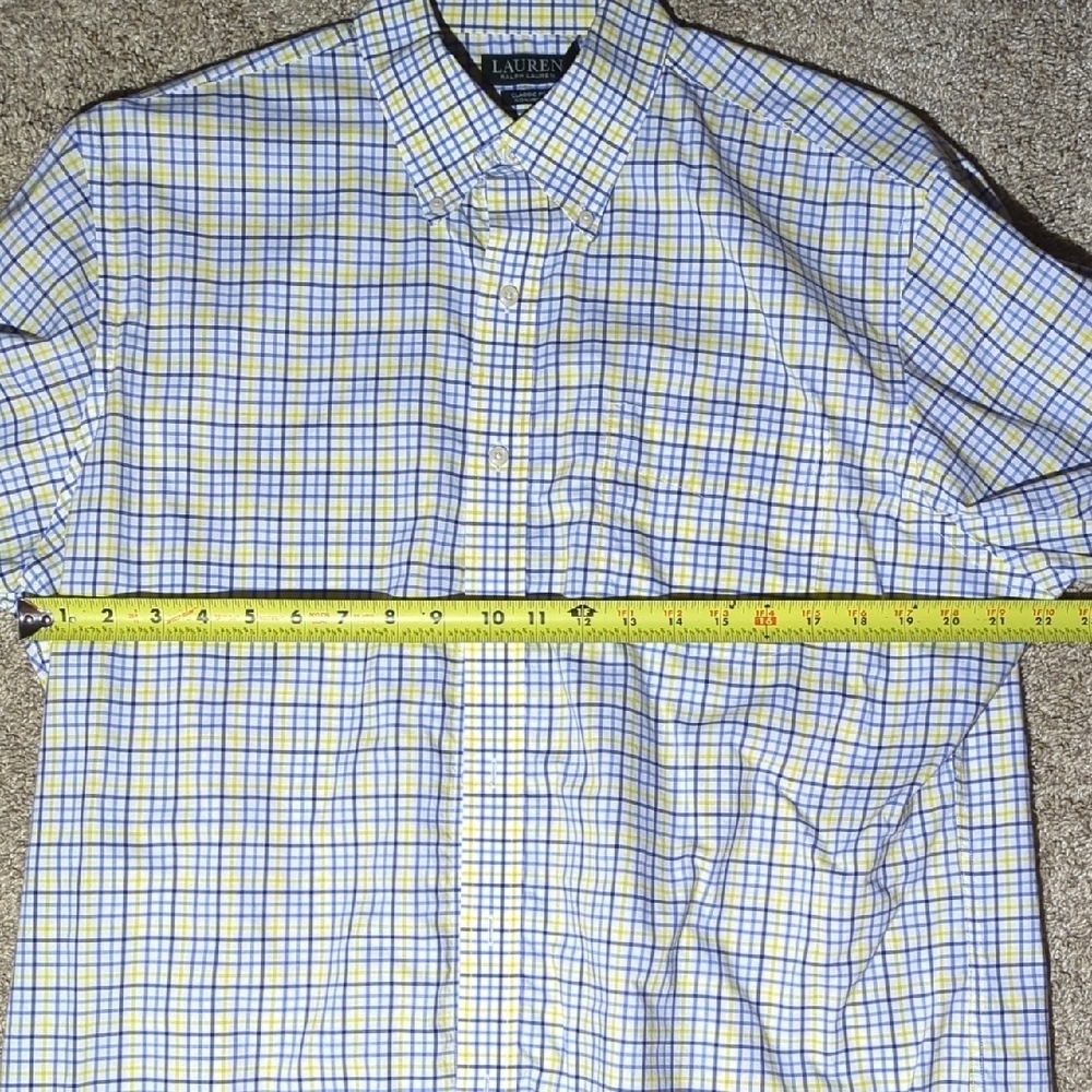 Lauren Ralph Lauren Blue and White Plaid Shirt - Picture 6 of 8